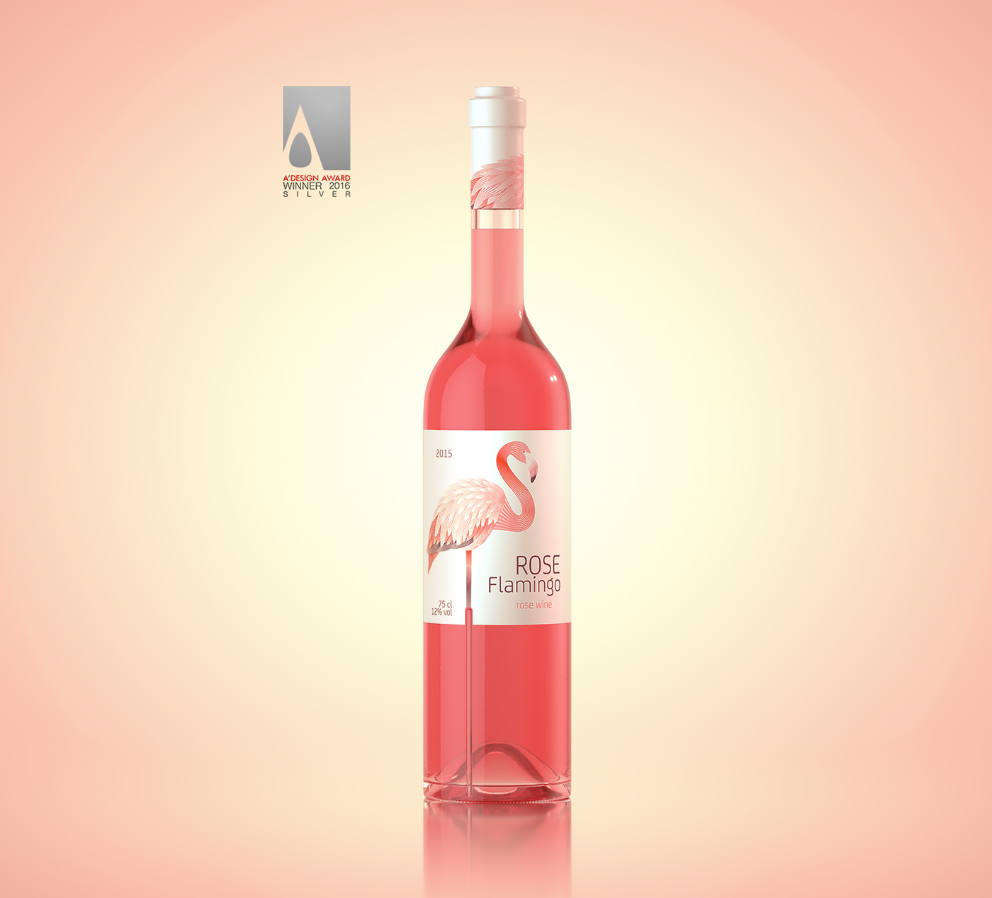 Rose Flamingo Wine  玫瑰火烈鸟酒包装1.jpg