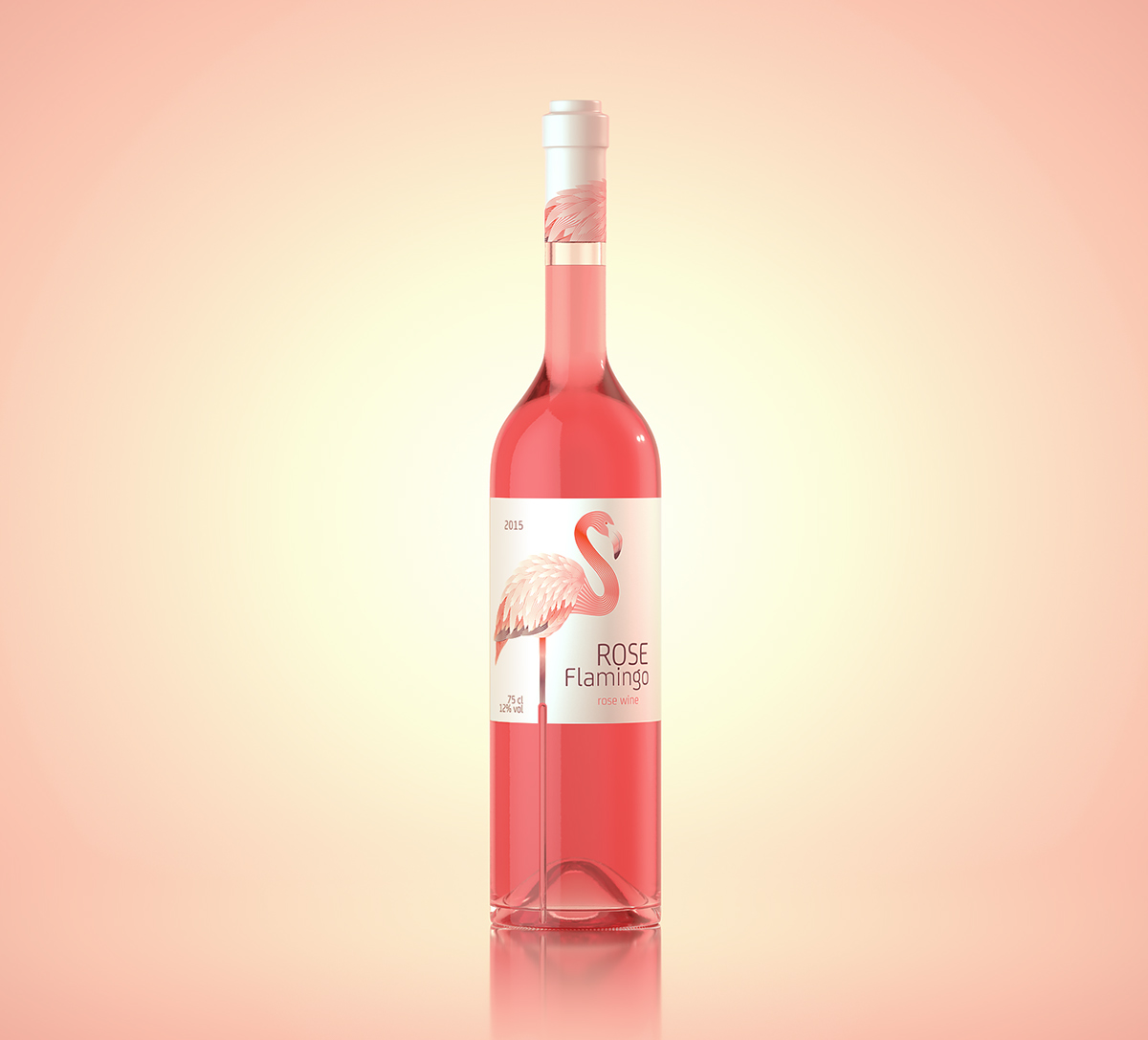 Rose Flamingo Wine  玫瑰火烈鸟酒包装3.jpg