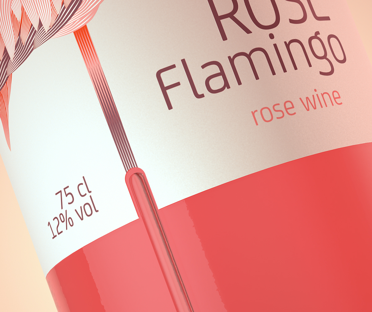 Rose Flamingo Wine  玫瑰火烈鸟酒包装8.jpg